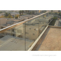 Aluminum Balcony Railing U Channel Stainless Steel Handrail Glass Railing